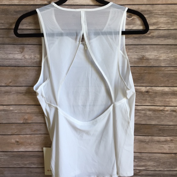 Nwt White lululemon For The Run Tank Size 8 - Picture 4 of 7